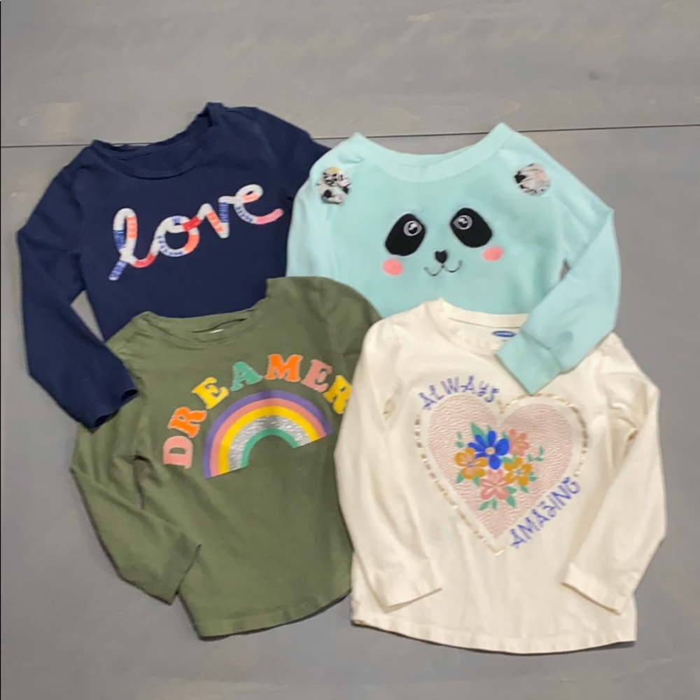 Lot of 4 2T long sleeve toddler shirts